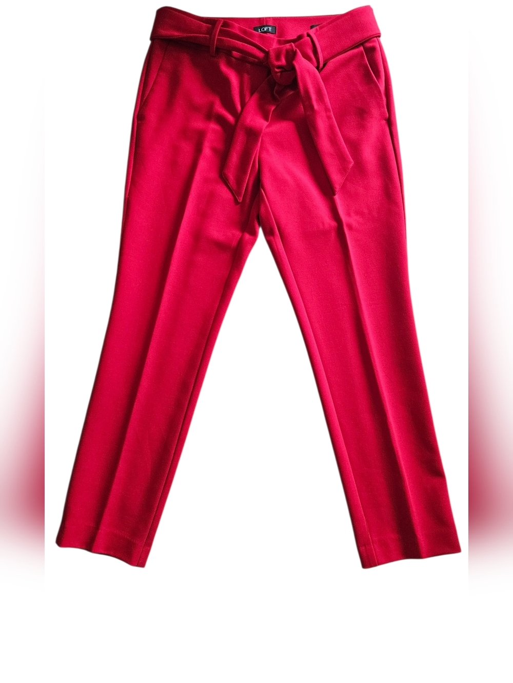 LOFT 6 Marisa Fitted Dress Pants Removable Belt Ann Taylor